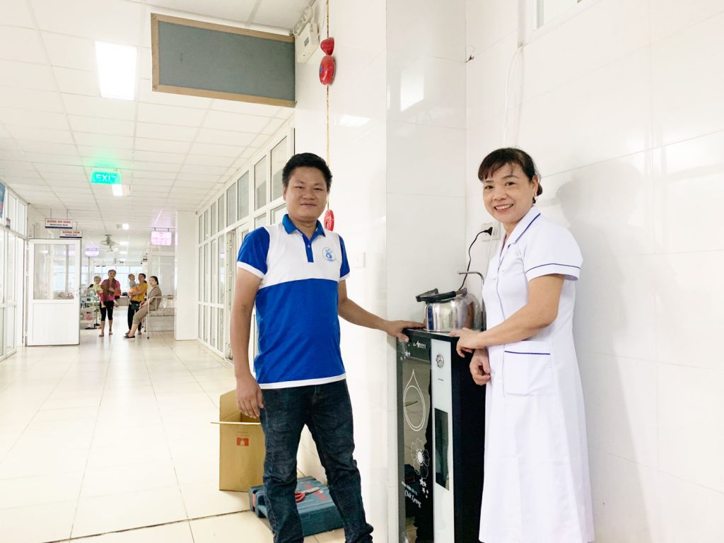 Lắp đặt máy lọc nước tại Bệnh Viện Nhi Nghệ An